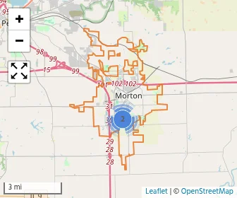 Area schools map