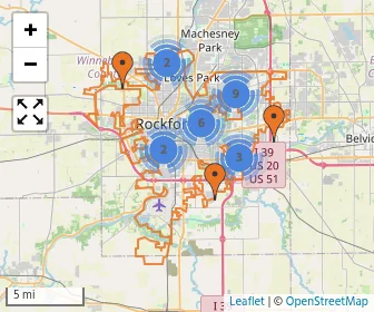 Area schools map