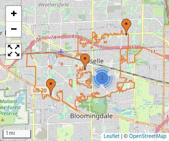 Area schools map