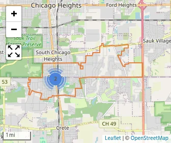 Area schools map
