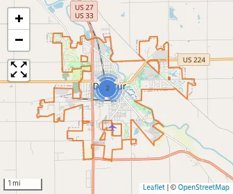 Area schools map