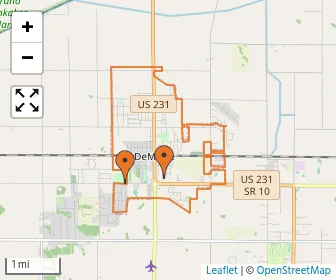 Area schools map
