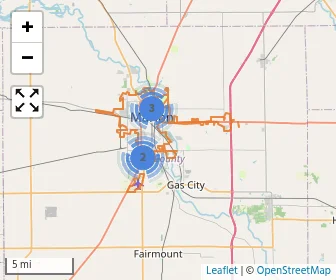 Area schools map