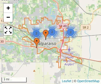 Area schools map