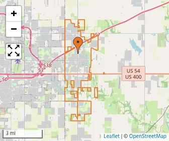 Area schools map