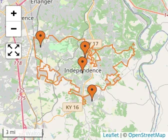 Area schools map