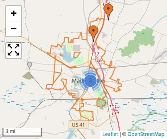 Area schools map