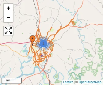 Area schools map