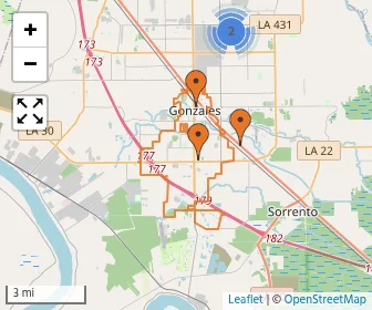 Area schools map