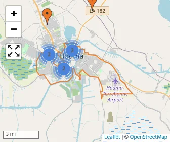 Area schools map