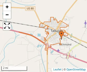 Area schools map