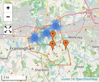 Area schools map