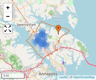 Area schools map