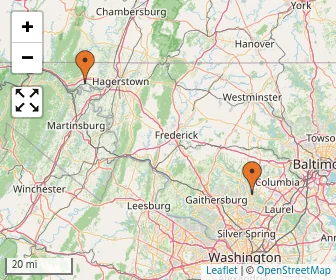 Area schools map