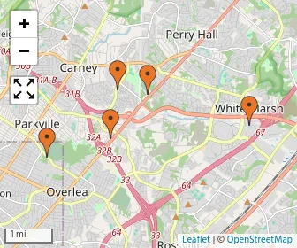 Area schools map