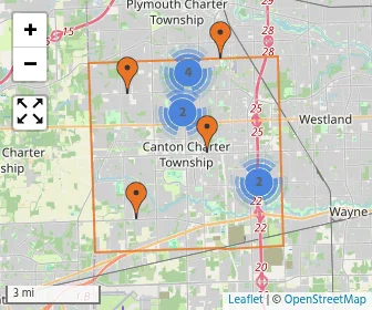 Area schools map