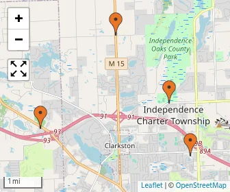 Area schools map