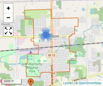 Area schools map