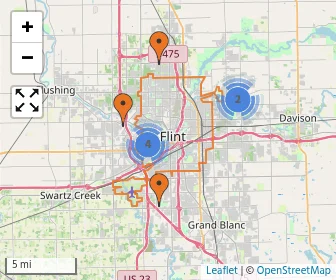 Area schools map