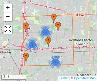 Area schools map