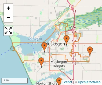 Area schools map