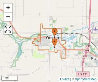 Area schools map