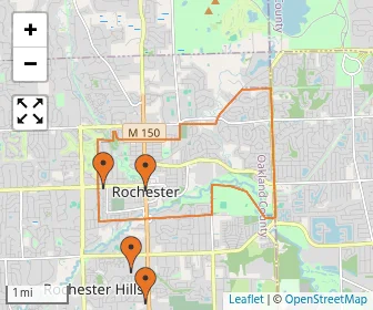 Area schools map