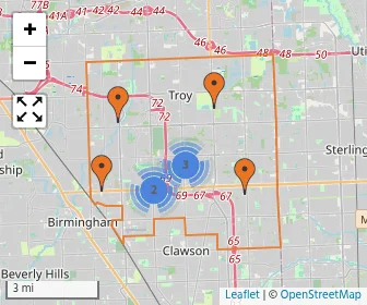 Area schools map