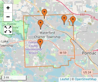 Area schools map