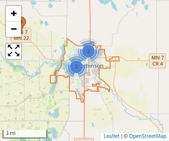 Area schools map