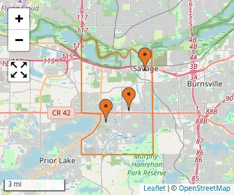 Area schools map