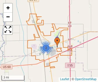 Area schools map