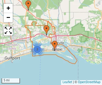 Area schools map
