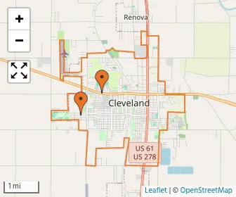 Area schools map
