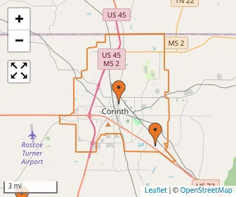 Area schools map