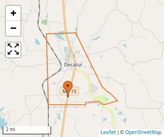 Area schools map