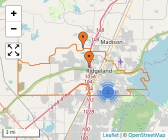 Area schools map