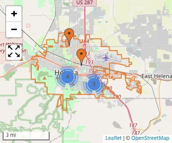 Area schools map