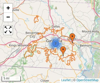 Area schools map