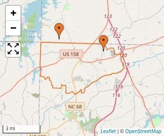 Area schools map