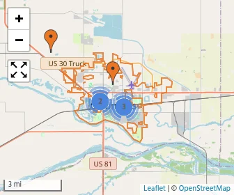 Area schools map