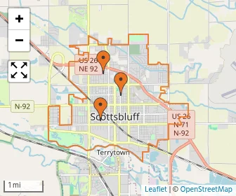 Area schools map
