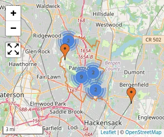 Area schools map