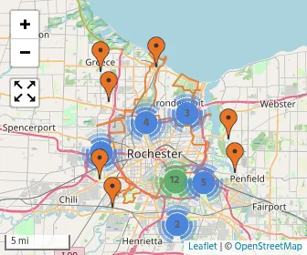 Area schools map