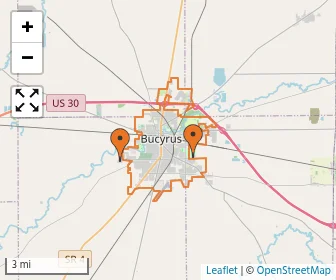 Area schools map