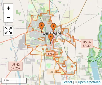 Area schools map