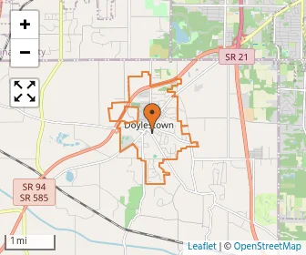 Area schools map