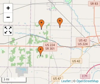 Area schools map