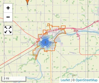Area schools map