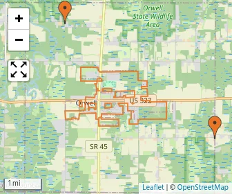 Area schools map
